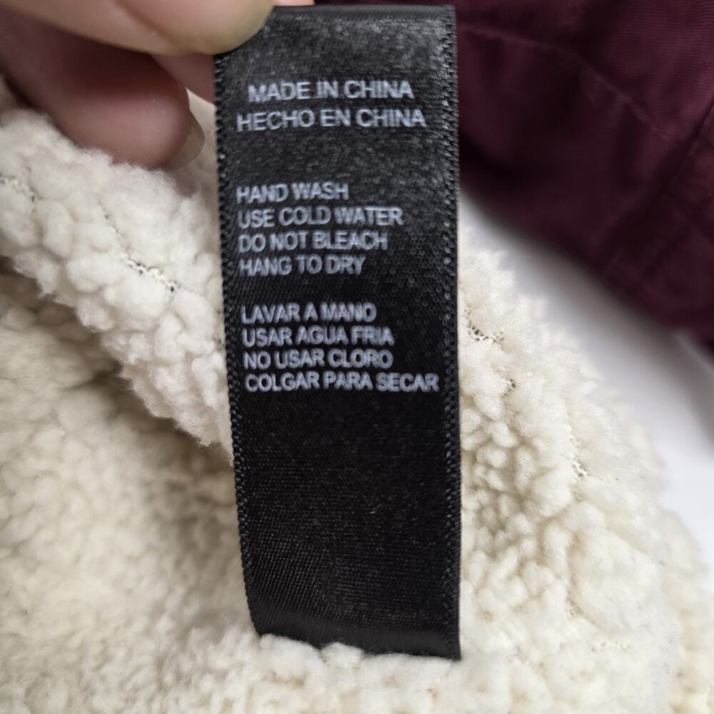 Marezzi Couture Women’s Medium Sherpa-Lined Maroon Chore Jacket coat - Picture 10 of 13